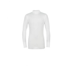 Long Sleeve White Trendy Slim Fit Golf Top for Men